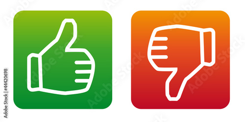 thumb up thumb down vector icons