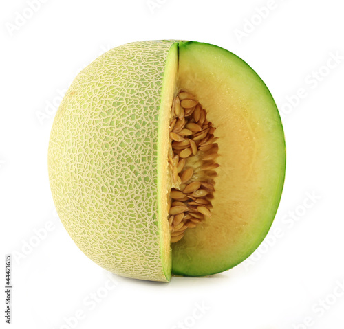 cantaloupe melon isolate on white background