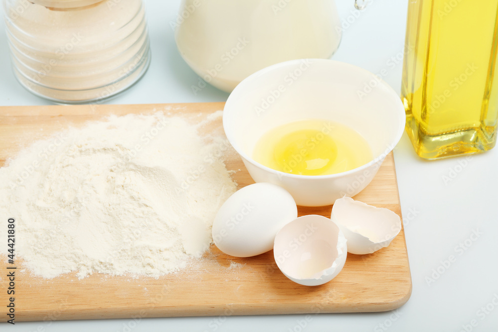 Different products to make bread Different products to make bread