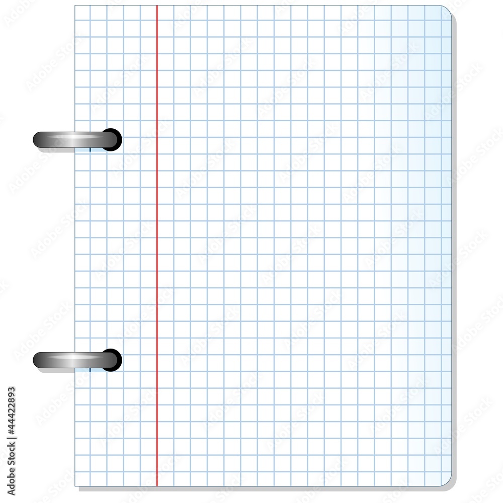 Squared Sheet Paper-Foglio di carta a Quadretti-Vector Stock Vector