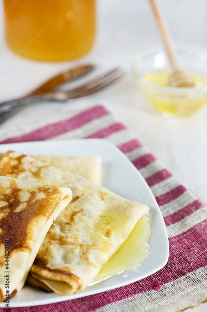Pancakes with honey Pancakes with honey
