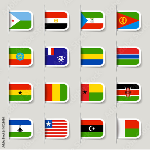 Label - African Flags
