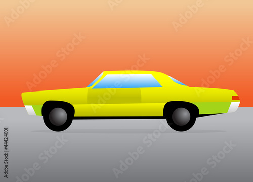 Hot rod car blue