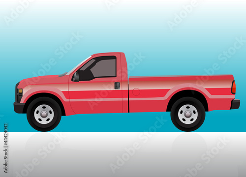 Pick-up truck red © lkeskinen