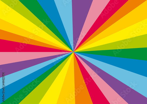 The illustration of central rainbow colours background