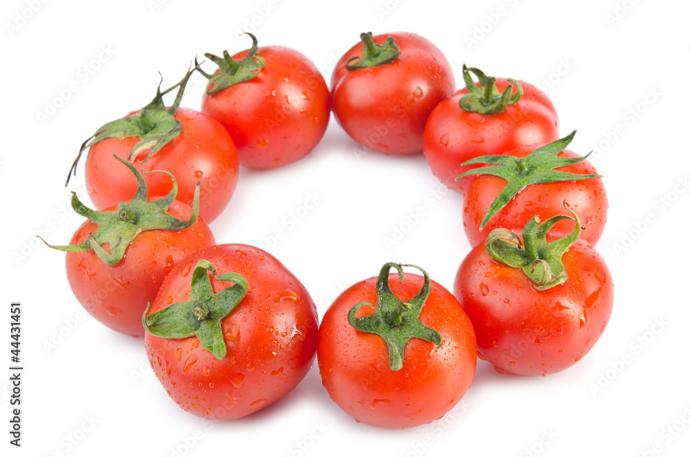 Fresh tomatoes isolated on the white Fresh tomatoes isolated on the white