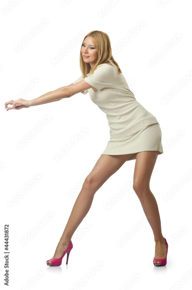 Woman in various poses in studio Woman in various poses in studio
