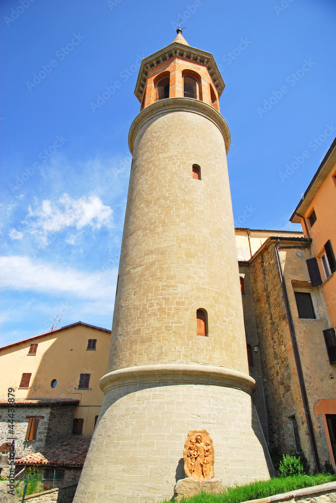 Italy. Rimini, Santa Agata-Feltria church bell tower