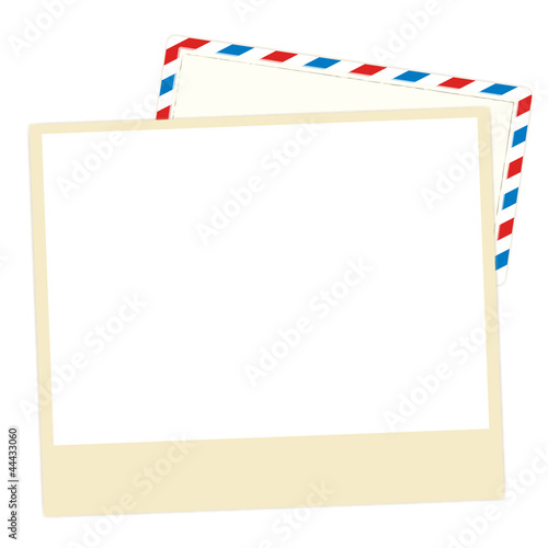 Blank Postcard with Airmail