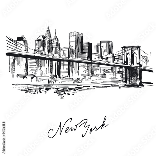 new york - hand drawn metropolis