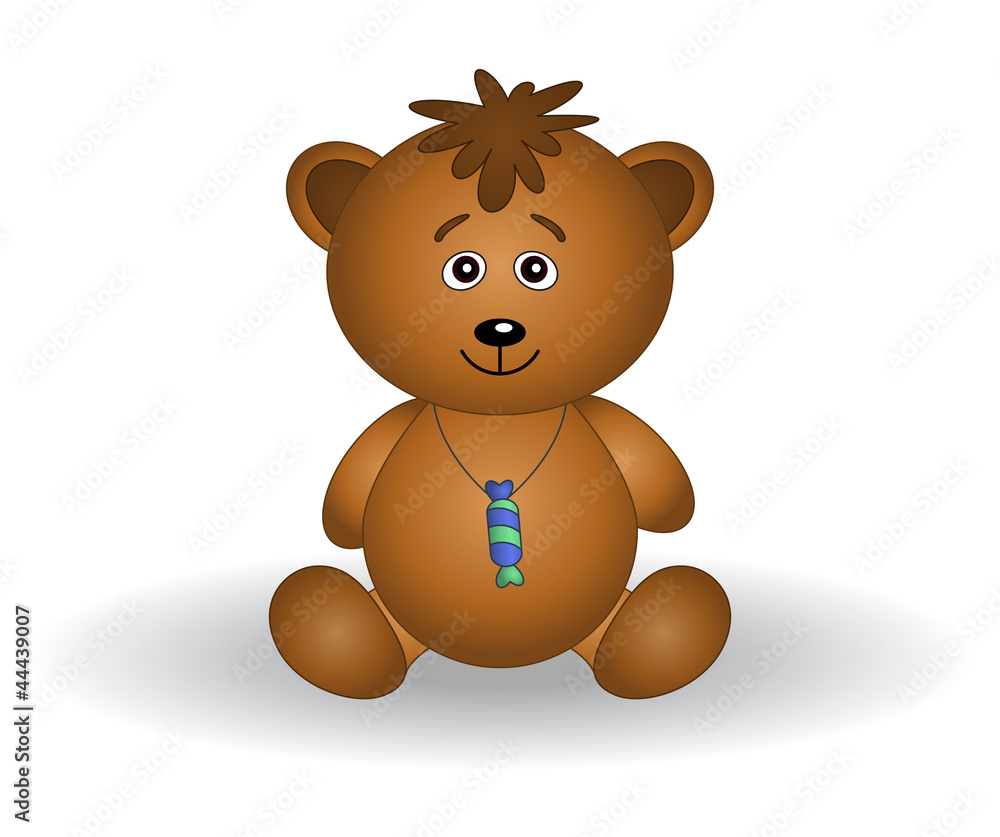 Obraz premium Teddy bear cub with a sweet