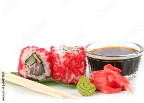 Traditional Japanese food Sushi. Sushi collection photo