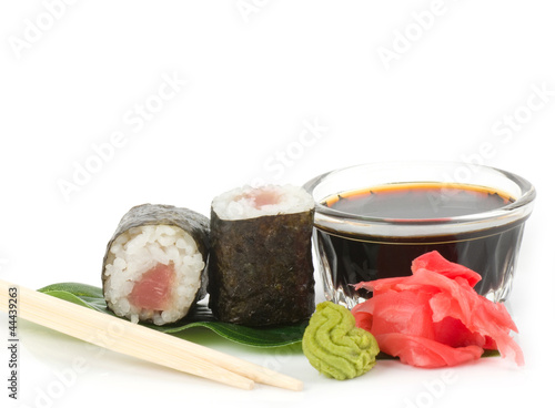 Traditional Japanese food Sushi. Sushi collection photo