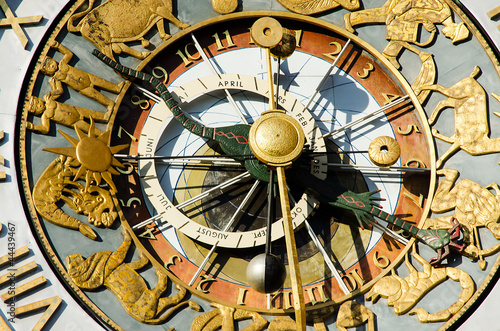 Close-up of the clock of Oslo City Hall
