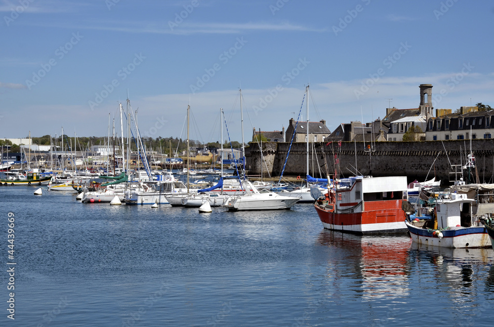 Fishing port of Concarneau in France