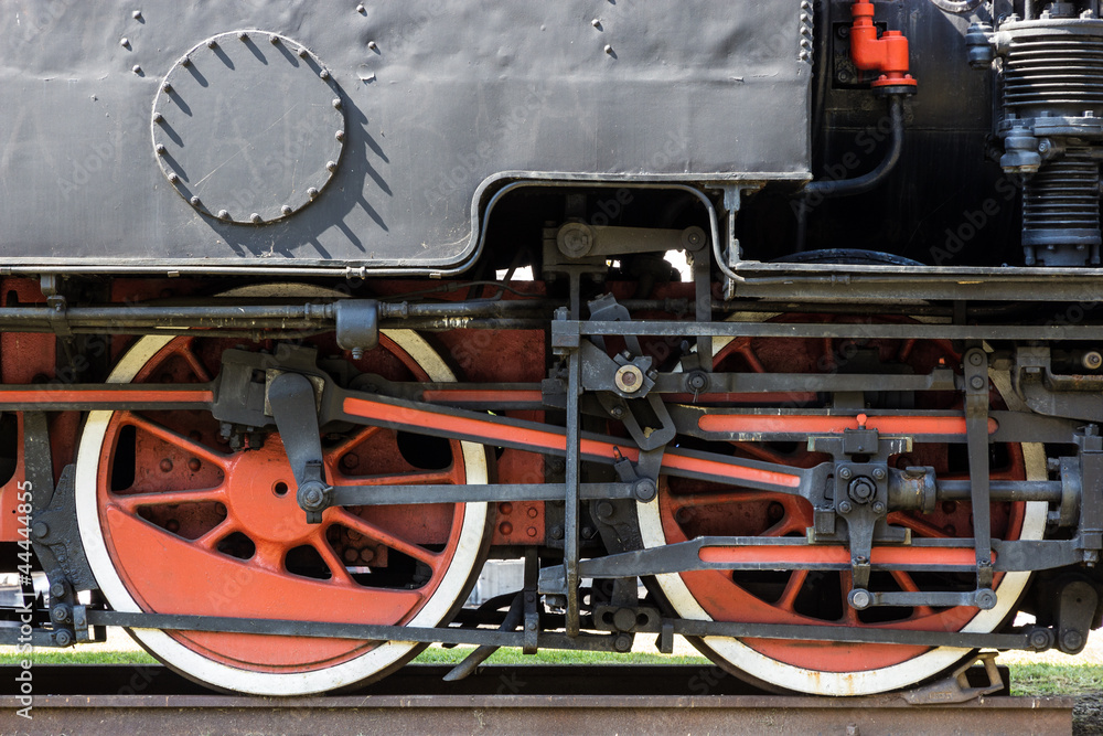 Fototapeta premium Steam train wheel