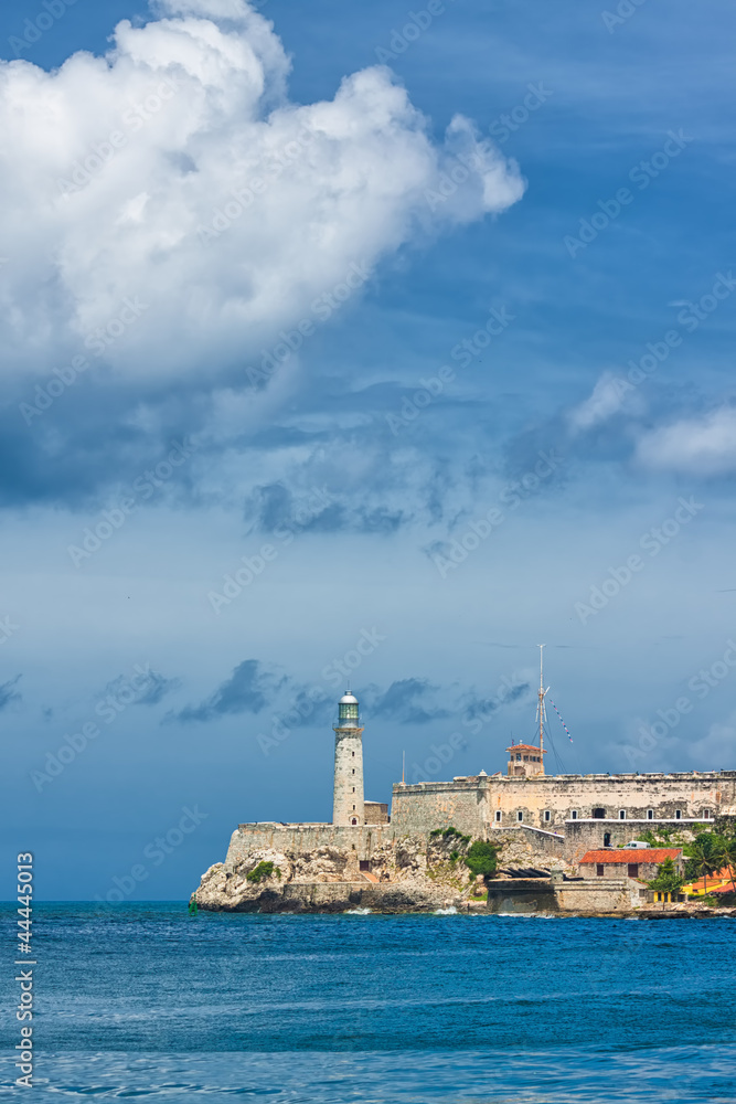 Vertical view of the castle of El Morro in Havana Vertical view of the castle of El Morro in Havana
