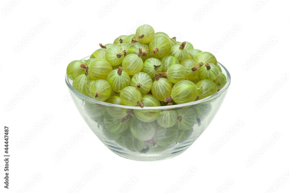 gooseberry in glass bowl gooseberry in glass bowl