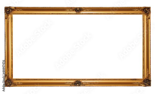 Foto Picture gold frame with a decorative pattern