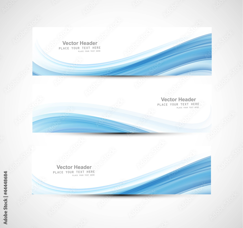 Abstract header blue wave vector design Abstract header blue wave vector design
