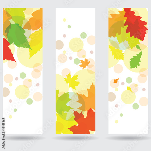 Autumn abstract banner set