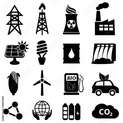 Energy icon set