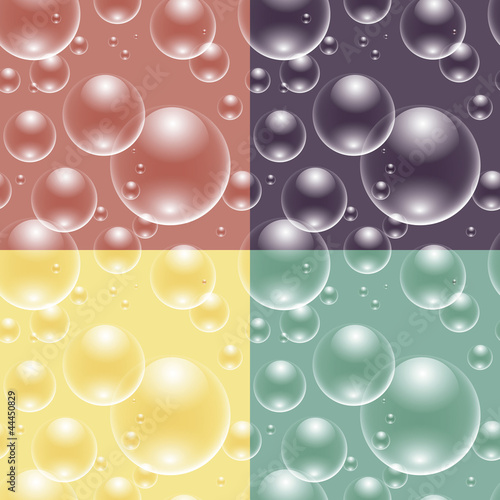 4 seamless bubbles pattern
