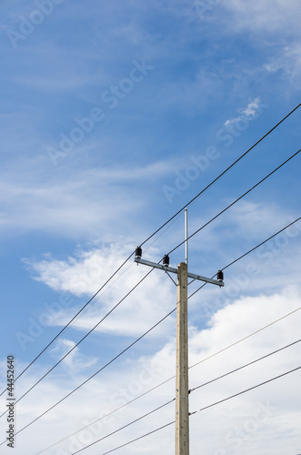 Wallpaper Mural Electricity post and blue sky Torontodigital.ca