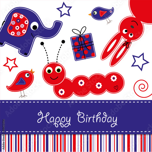 Birthday Greeting Card, vector