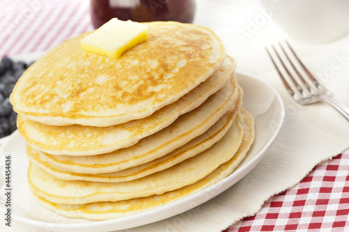 Fresh Homemade Pancakes with Syrup