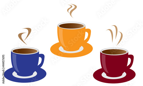 three cups of coffee
