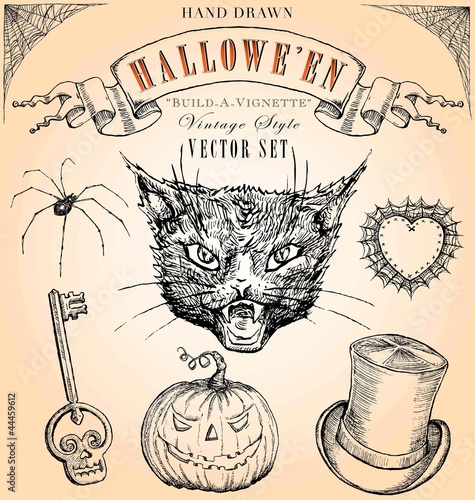 Vintage Halloween Vector SEt