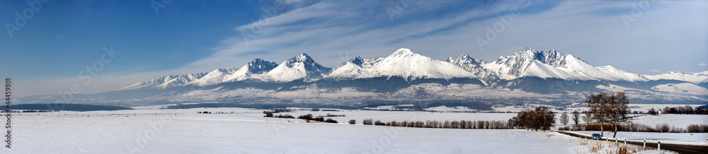 Plakat Zimowa panorama Tatr Wysokich