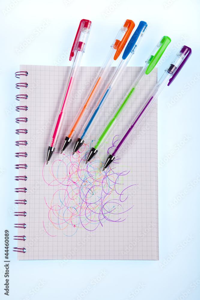 Notepad with school supplies Notepad with school supplies