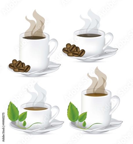Cups of tea and coffee