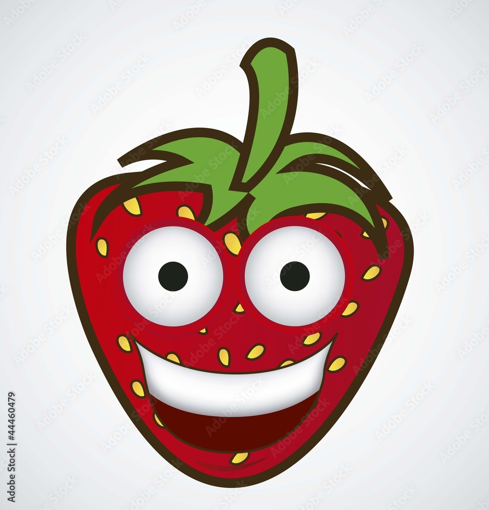 Fototapeta premium Cartoon strawberry