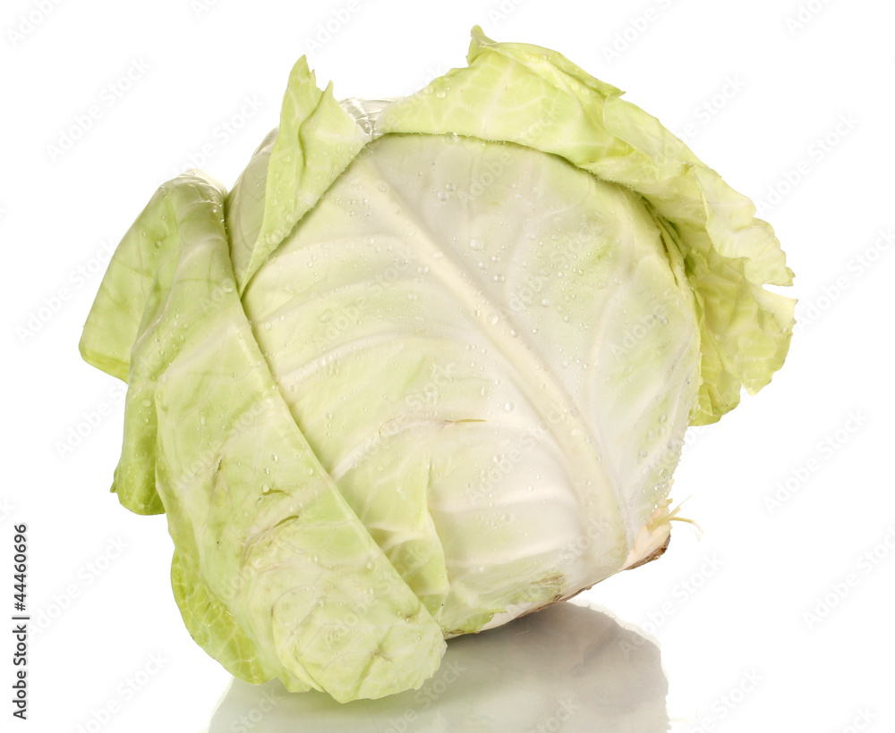 Fototapeta premium Fresh cabbage isolated on white