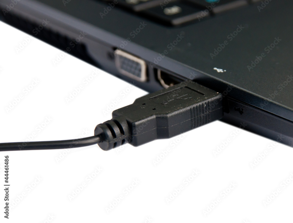 usb connection port on laptop . usb connection port on laptop .