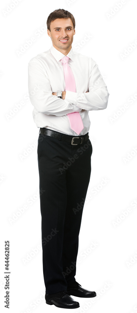 Smiling businessman, over white Smiling businessman, over white