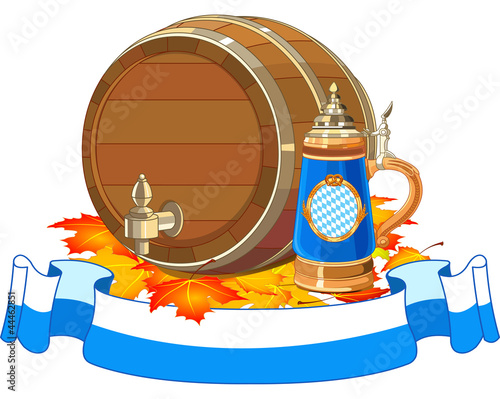 Oktoberfest keg and mug