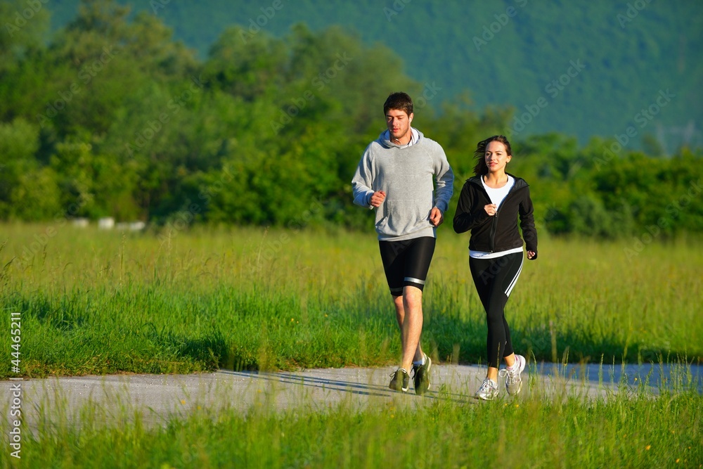 Young couple jogging Young couple jogging
