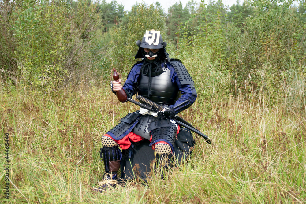 Samurai with a flask Samurai with a flask