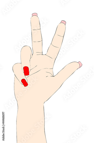 Segni e Simboli con le mani - Il Tre