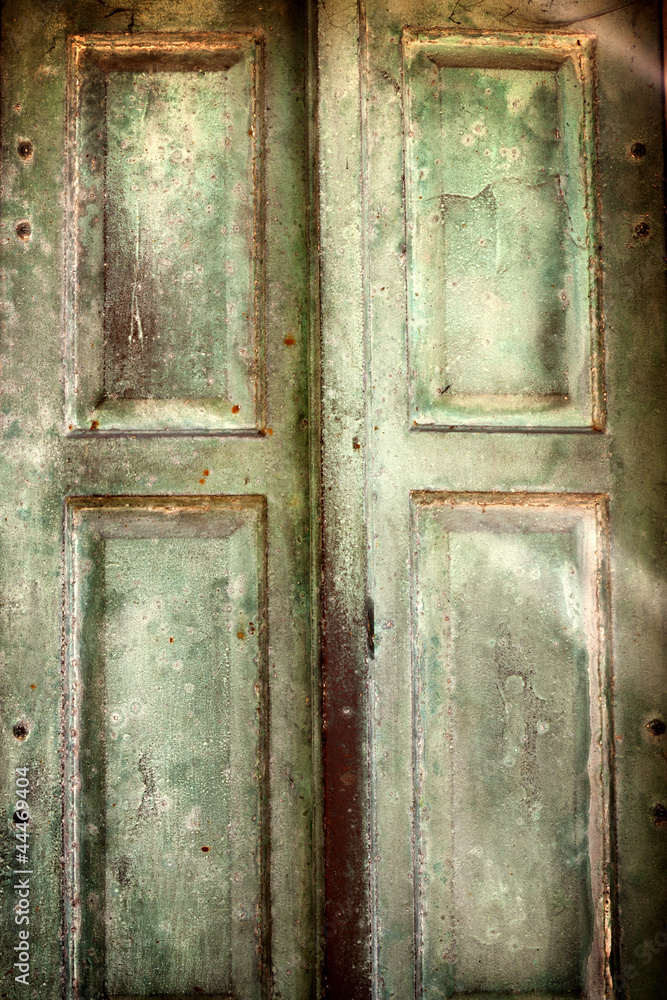 Old vintage retro wooden door background