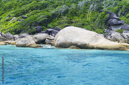 Beautiful blue sea from Similan South Thailand, Asia