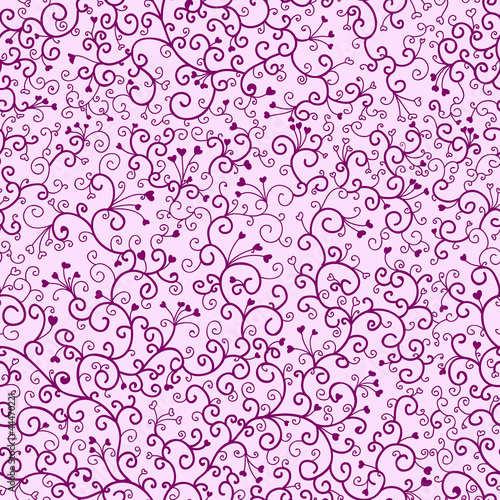 seamless pattern with rose heart
