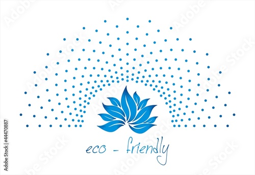 Fototapeta Naklejka Na Ścianę i Meble -  blue water lily , nature, Eco friendly business logo design