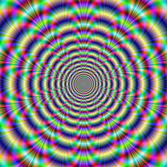 Fototapete Psychedelisch Psychedelische Ringe in Regenbogenfarben  © Objowl