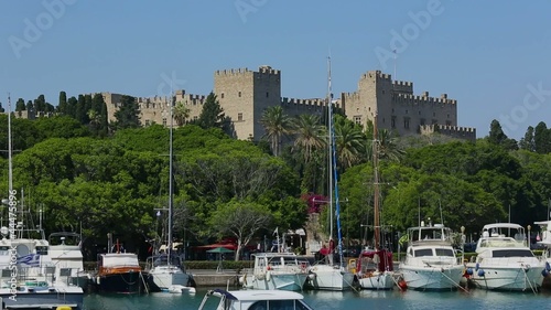 View to the old town of Rhodes to Mandrake