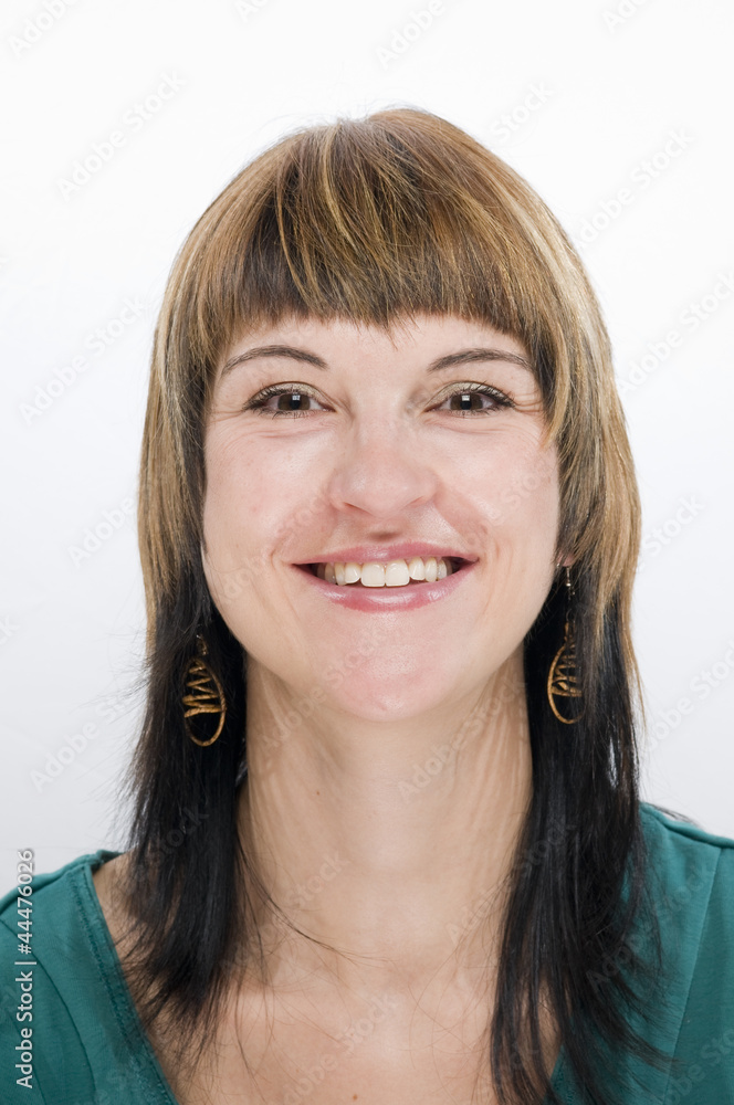 open smiling at camera